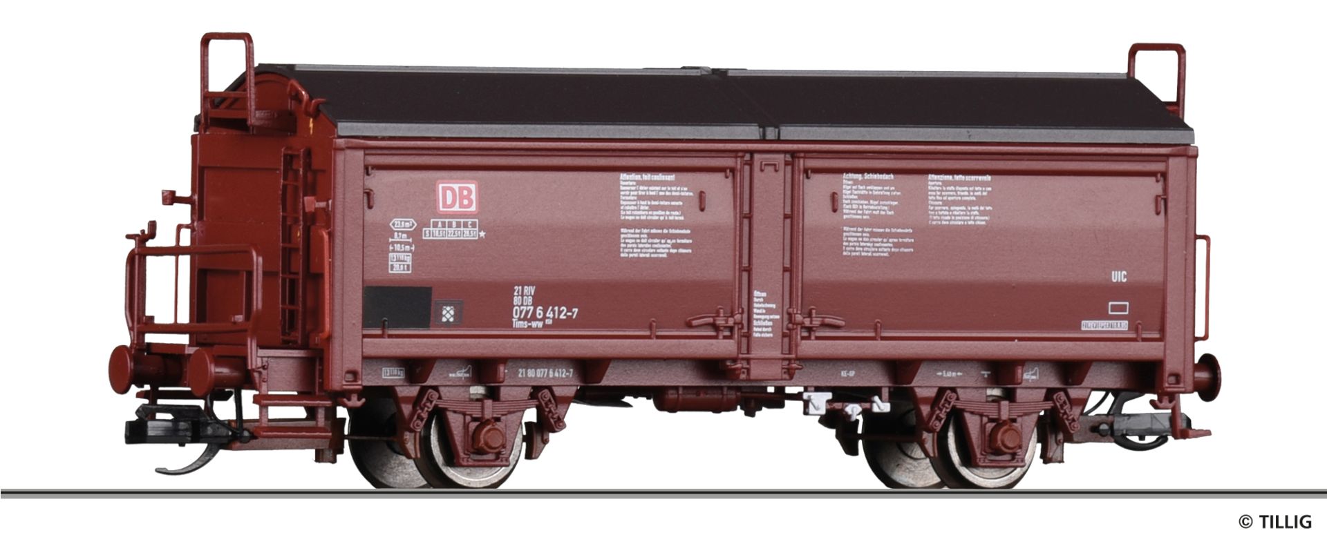 Tillig 17654 - Schiebedach- Schiebewandwagen Tims 858, DBAG, Ep.V