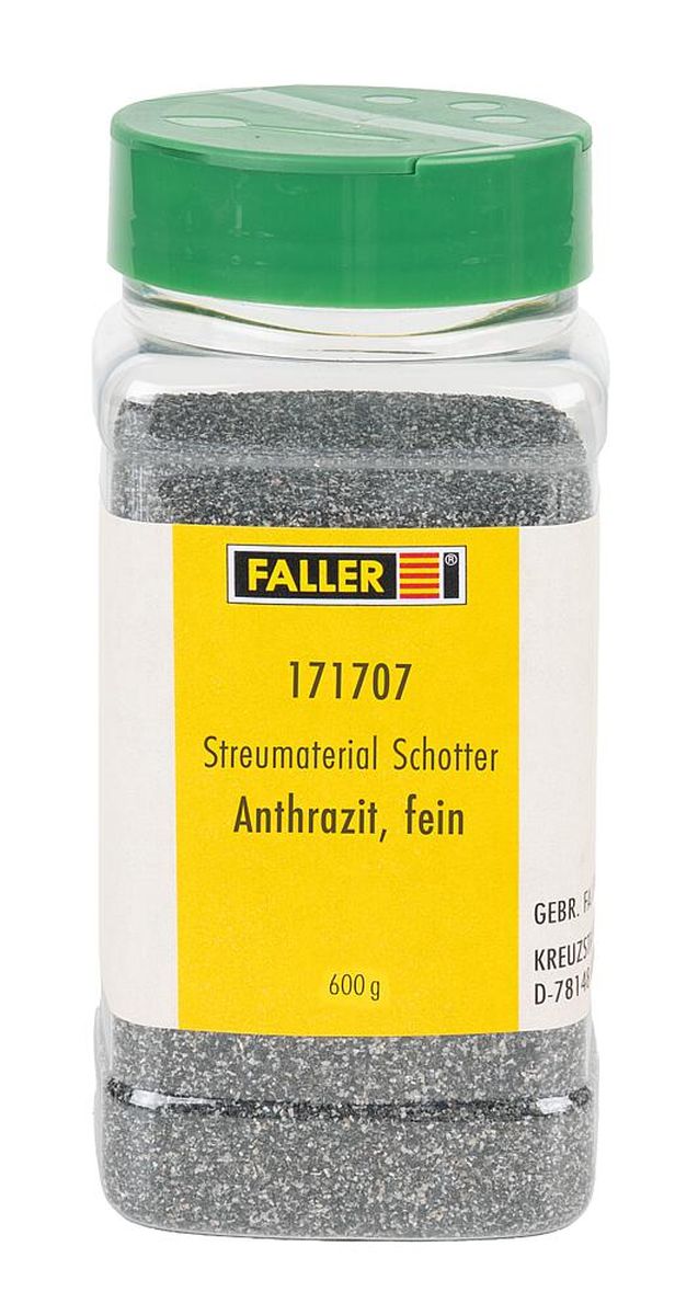 Faller 171707 - Streumaterial Schotter, anthrazit, 600 g