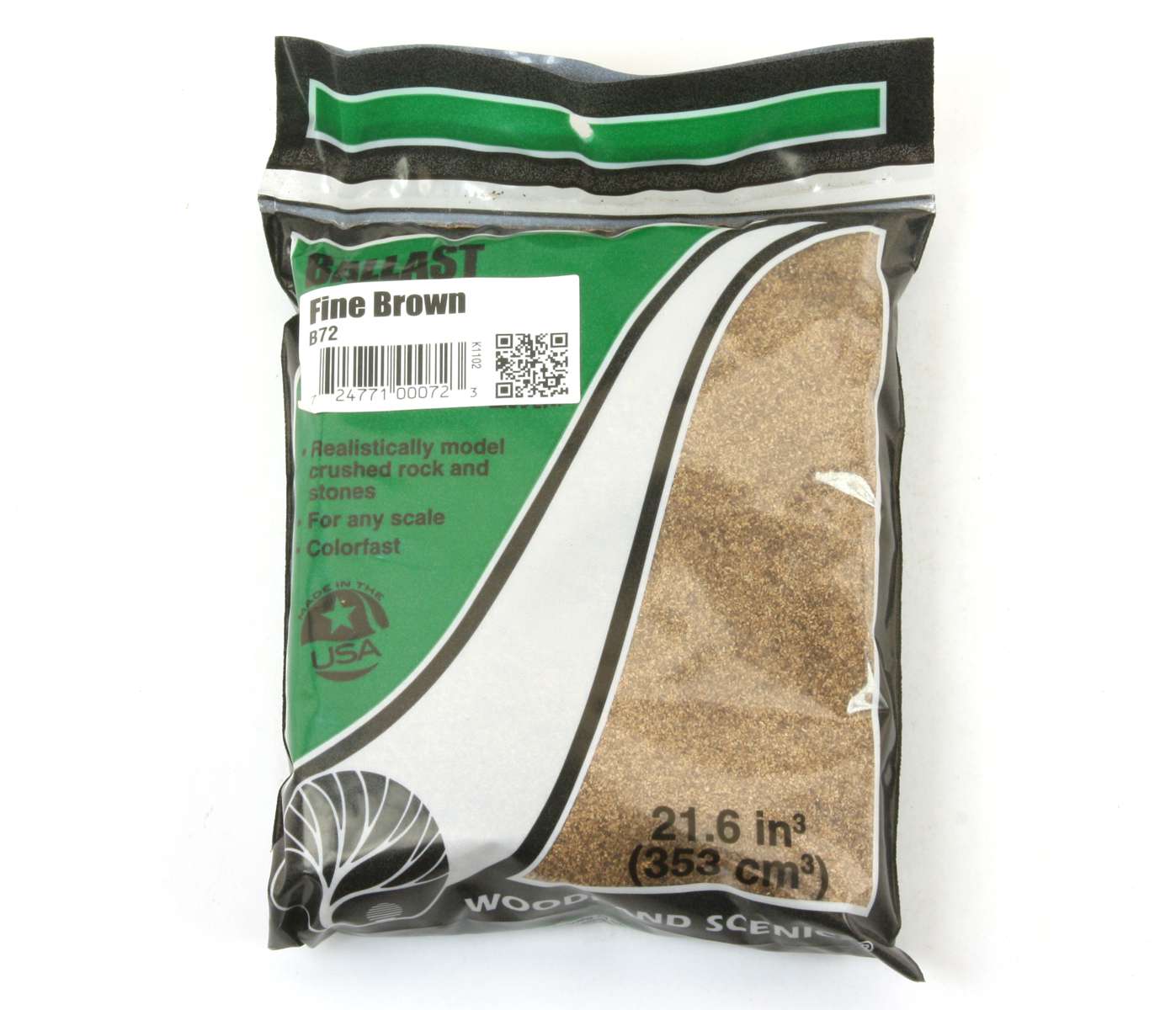 Woodland WB72 - Schotter braun, fein, 190g
