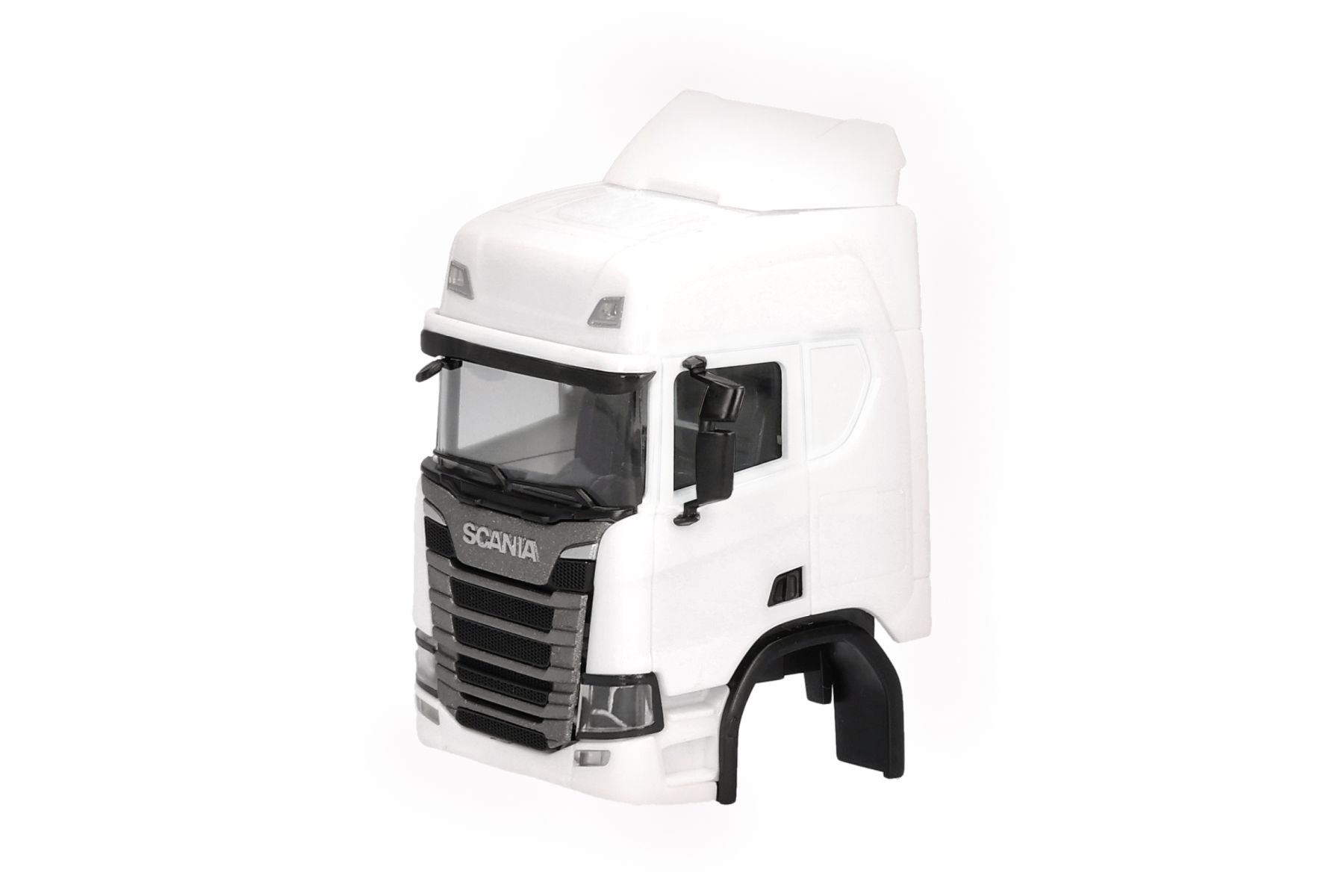 Herpa 086462 - Teileservice: Fahrerhaus Scania CR 20 Hochdach mit Dachspoiler (Schwedenkombi), weiß, 2 Stück
