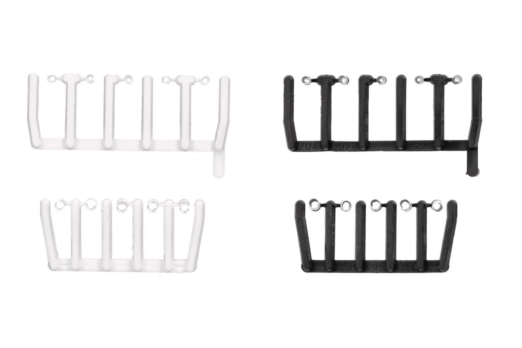 Herpa 054850 - 80 Signallichter transparent mit schwarzen und weißen Sockeln, je 20x groß und klein