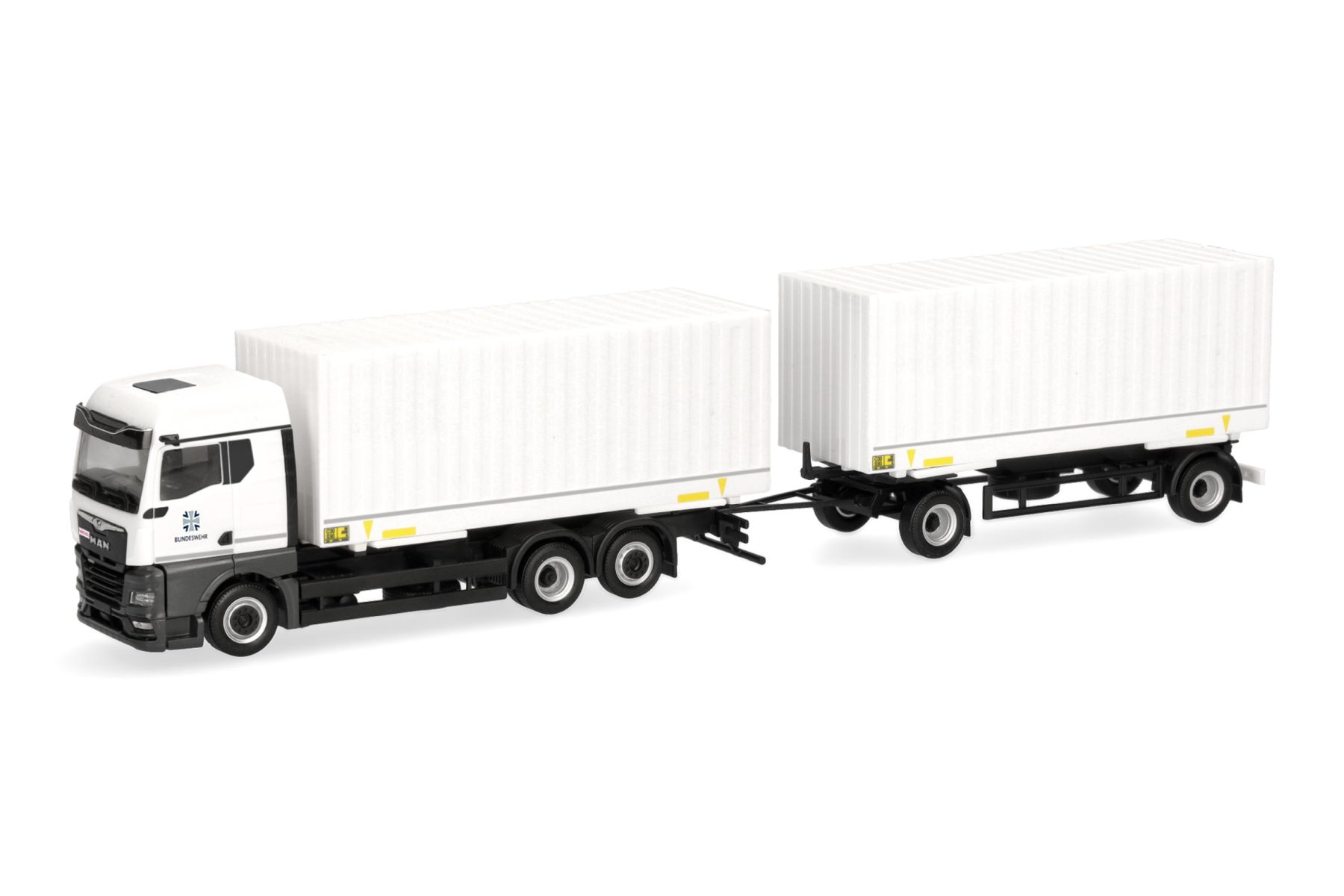 Herpa 747349 - MAN TGX GM Wechselkoffer-Hängerzug "Bundeswehr/Fahrschule"
