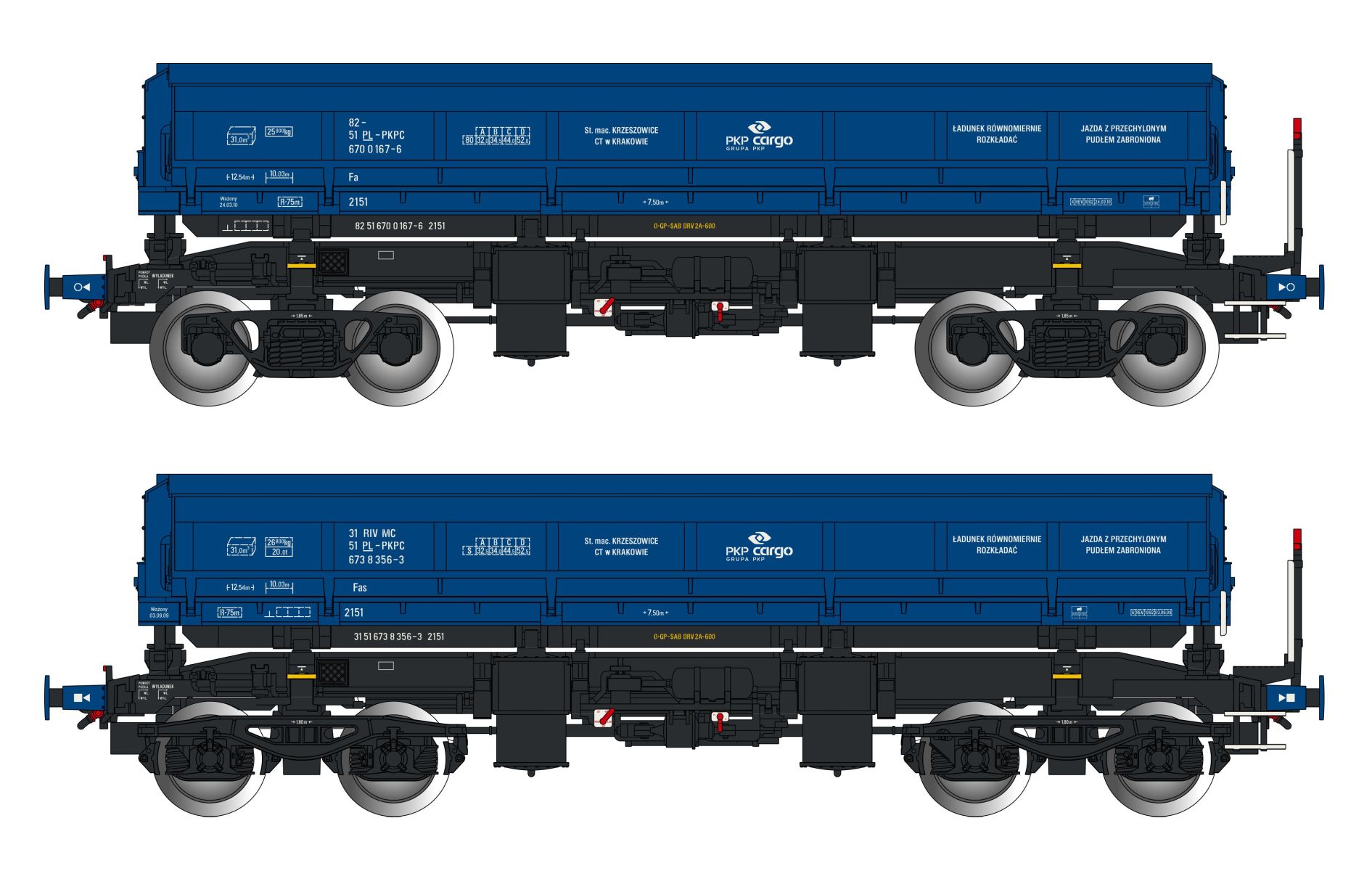 Albert Modell 600050 - 2er Set offene Güterwagen Fa/Fas , PL-PKPC, PKP-Cargo, Ep.VI Albert Modell 600050 - 2er Set offene Güterwagen Fa/Fas , PL-PKPC, PKP-Cargo, Ep.VI