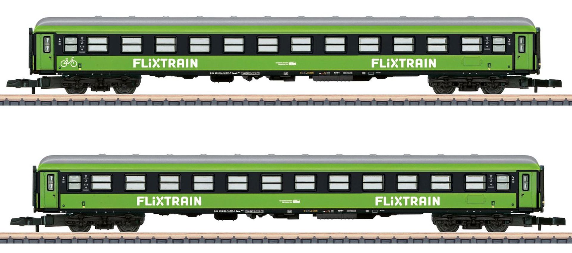 Märklin 87404 - 2er Set Personenwagen, FlixTrain, Ep.VI Märklin 87404 - 2er Set Personenwagen, FlixTrain, Ep.VI