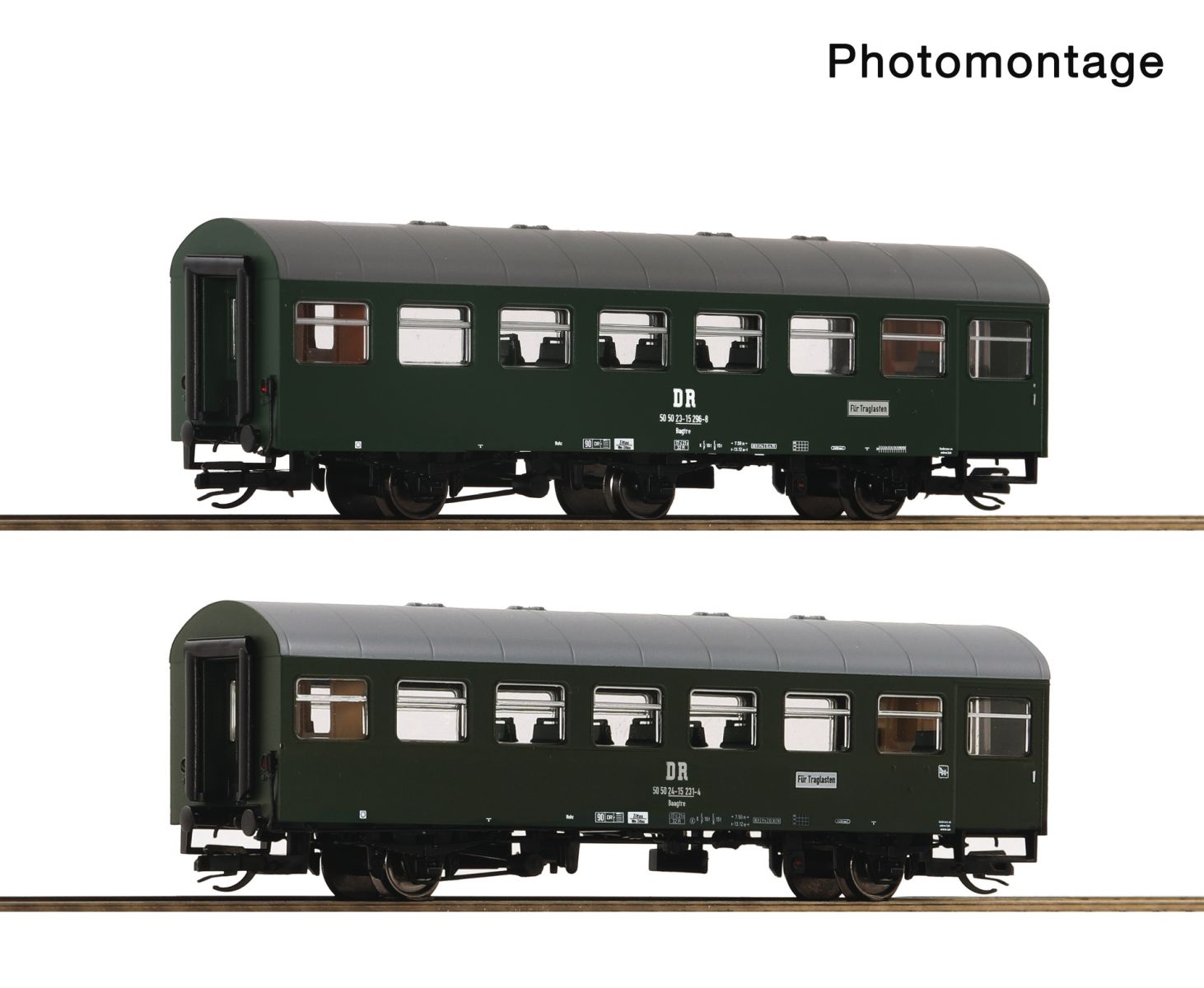 Roco 6280065 - 2er Set Rekowagen, DR, Ep.IV, Set 2