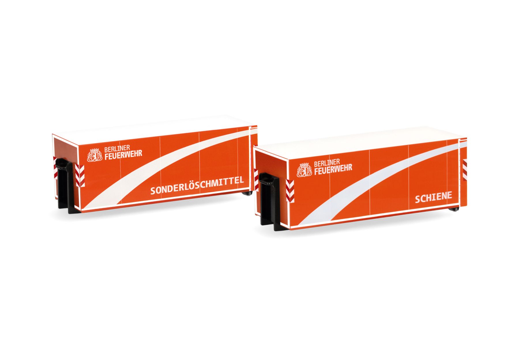 Herpa 054484 - Zubehör: 2er Set Abrollbehälter "Berliner Feuerwehr"
