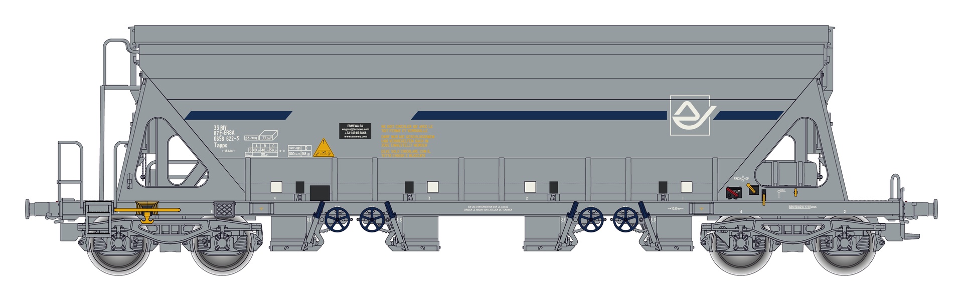 Albert Modell 065322 - Schüttgutwagen Tapps, F-ERSA, Ep.VI