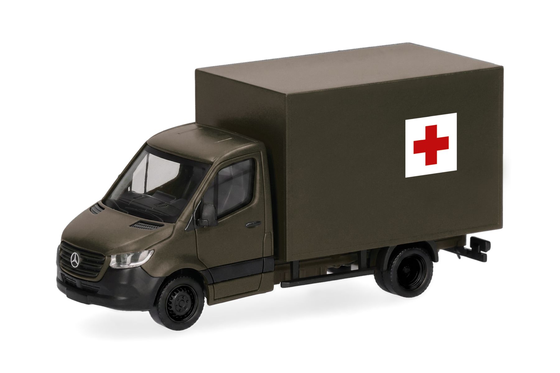 Herpa 700979 - Mercedes-Benz Sprinter 18 mit Kofferaufbau "Schweizer Armee/Rotes Kreuz" (CH)