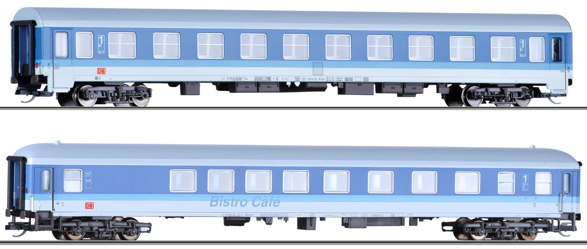 Tillig 502728-B - 2er Set Personenwagen Interregio, DBAG, Ep.V, mit Innenbeleuchtung