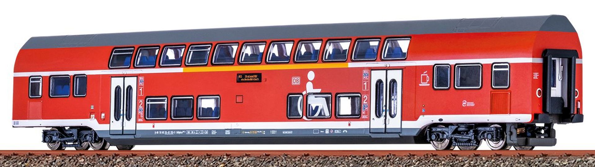 Brawa 64543 - TWINDEXX VARIO, Doppelstock-Mittelwagen, 1. Klasse, DBAG, Ep.VI 'Stralsund Hbf', DC-Digital