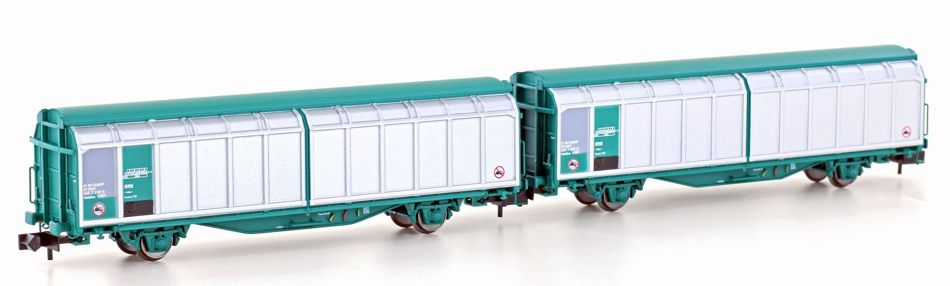 Hobbytrain H24682 - 2er Set Schiebewandwagen Hbbillns, SNCF, Ep.V-VI