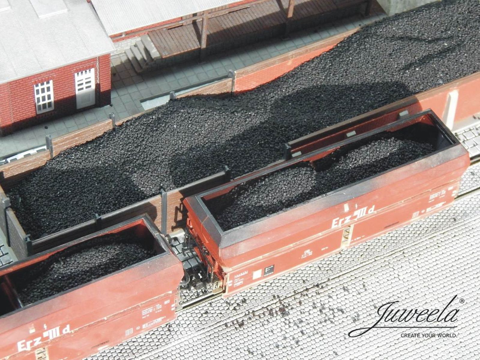 Juweela 28400 - Tenderkohle 0,9-1,2mm, 100g, 1:87, H0