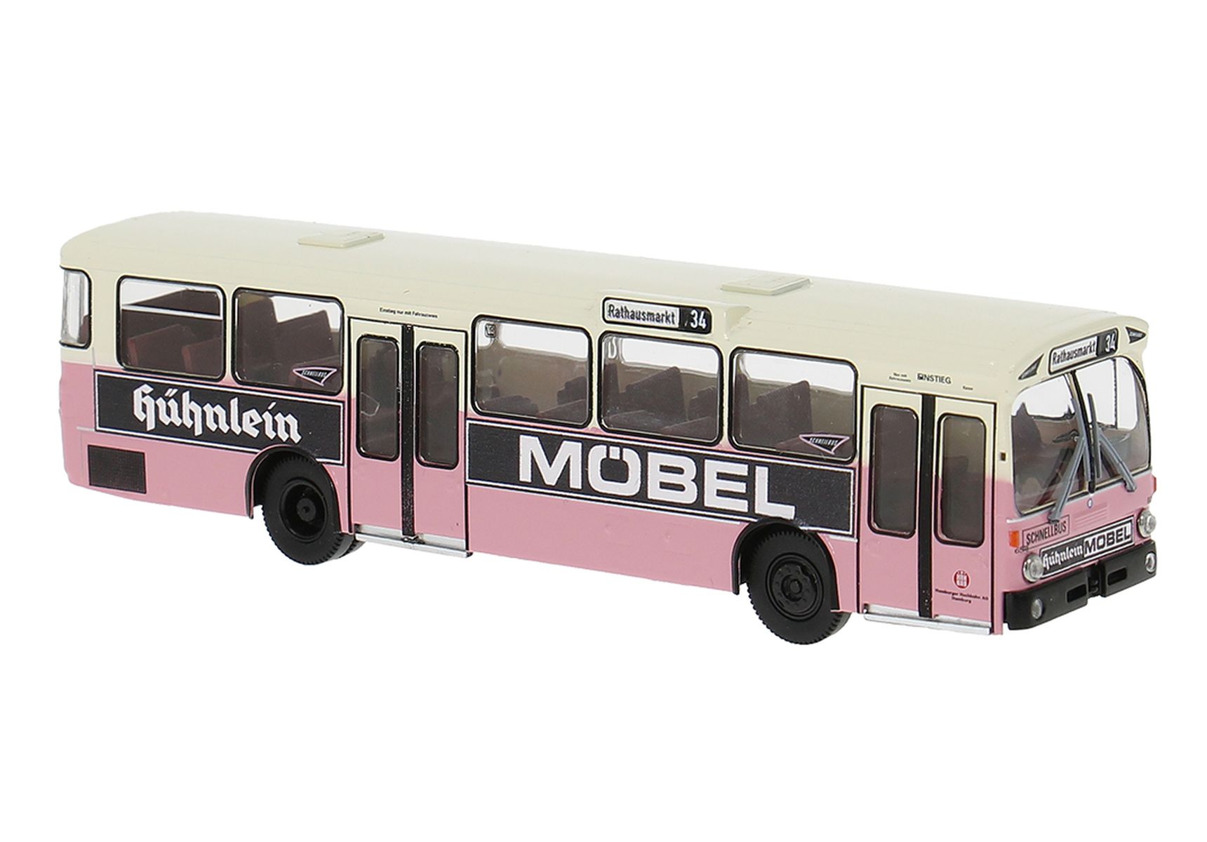 Brekina 50835 - Mercedes-Benz O305 Schnellbus "Möbel Hühnlein" aus Hamburg