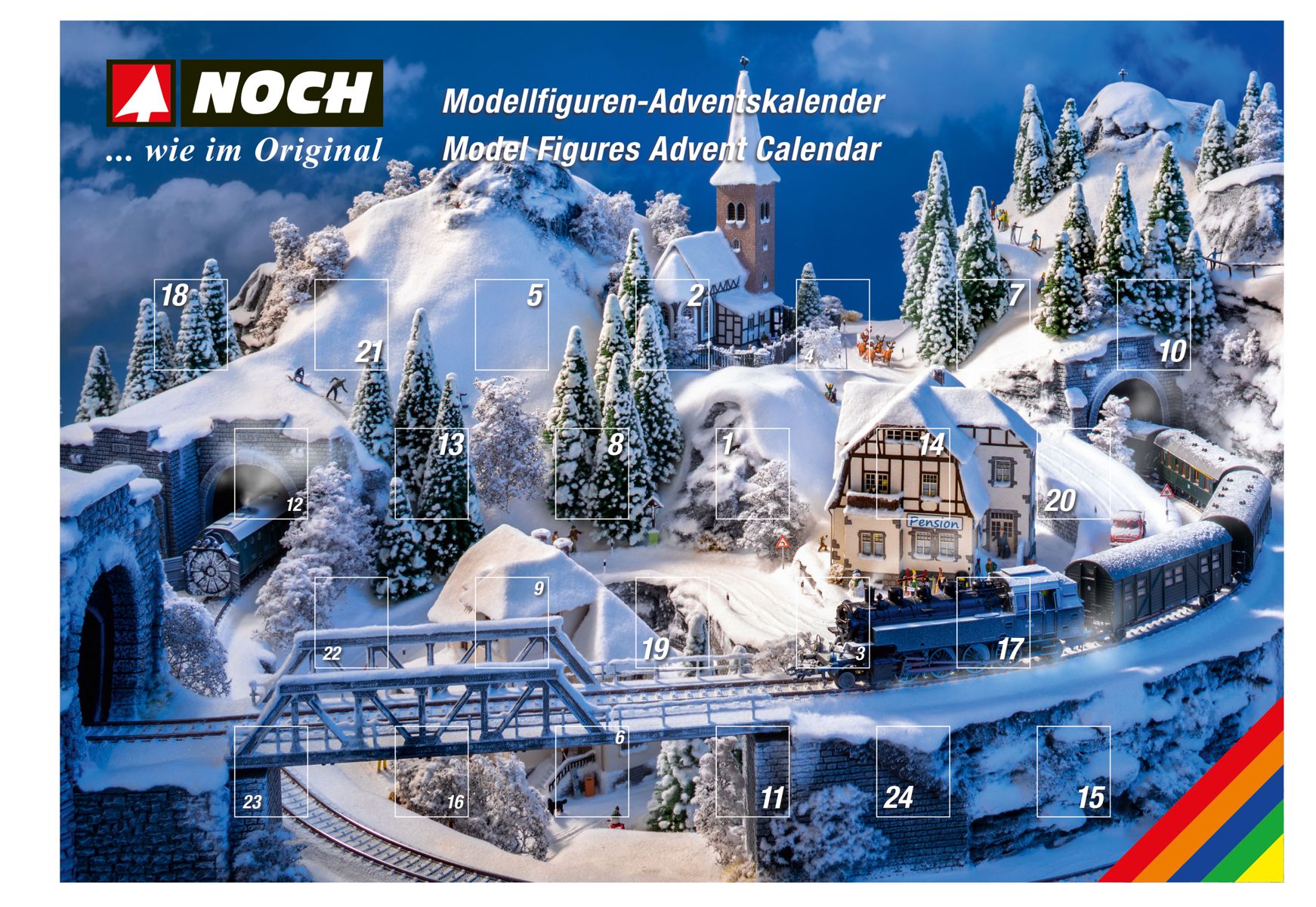 Noch 36996 - Adventskalender mit 25 Figuren, Spur N