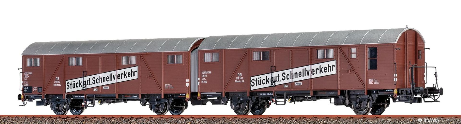 Brawa 51301 - Gedeckter Güterwagen Hrs-vz332, DB, Ep.III, AC