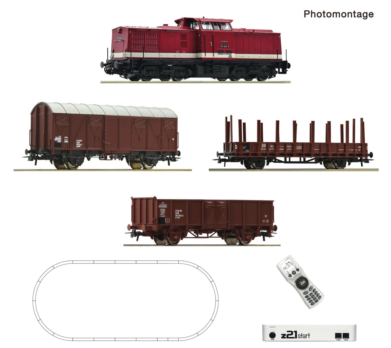 Roco 5110009 - Digitales Startset  mit BR 110 und Güterzug, DR, Ep.IV, z21start