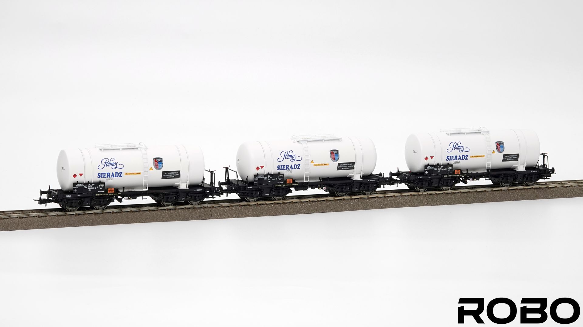 Robo 102510 - 3er Set Kesselwagen 406Rb, PKP, Ep.VI 'POLMOS SIERADZ'