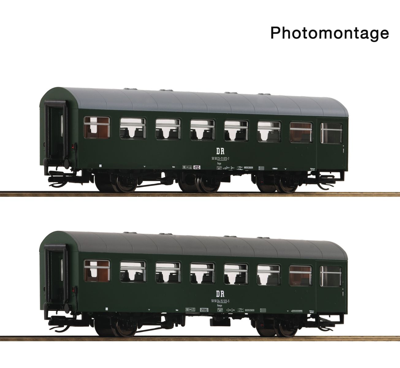 Roco 6280064 - 2er Set Rekowagen, DR, Ep.IV, Set 1