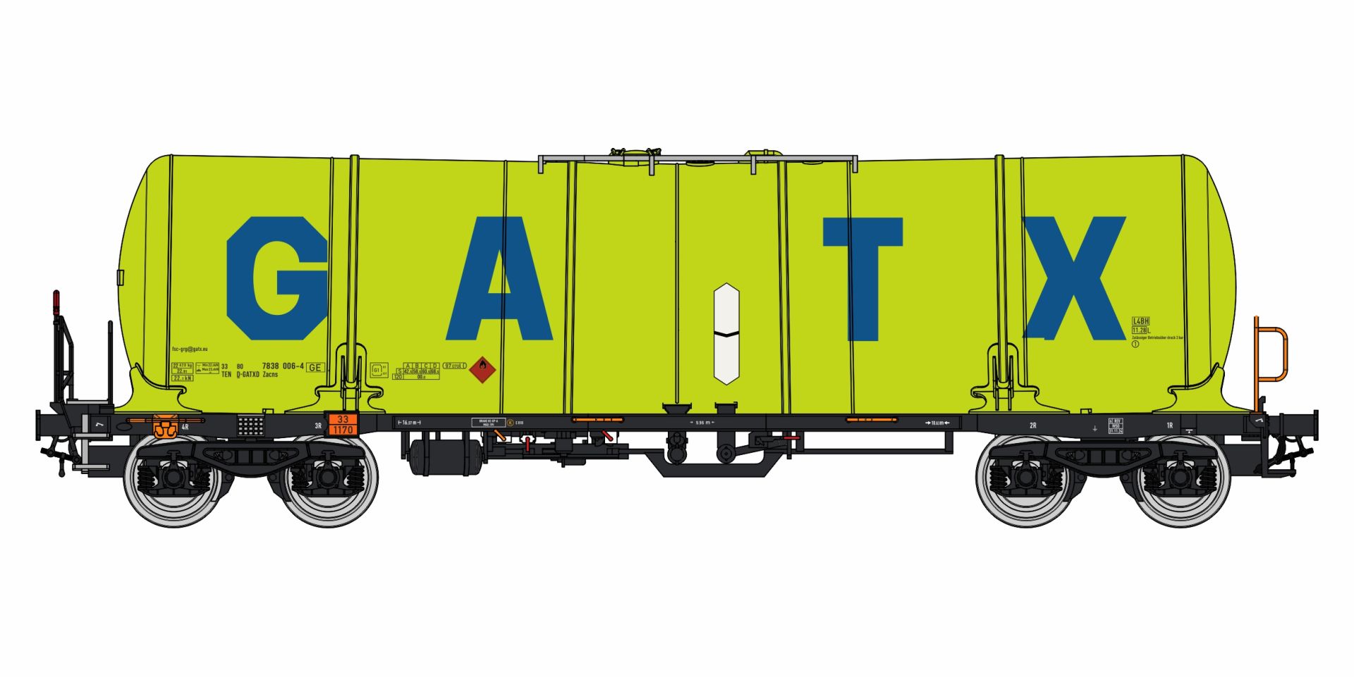 igra 96210054 - Kesselwagen Zacns 88, GATX, Ep.VI igra 96210054 - Kesselwagen Zacns 88, GATX, Ep.VI